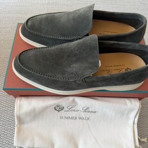 Loro Piana Summer Walks Suede Loafers